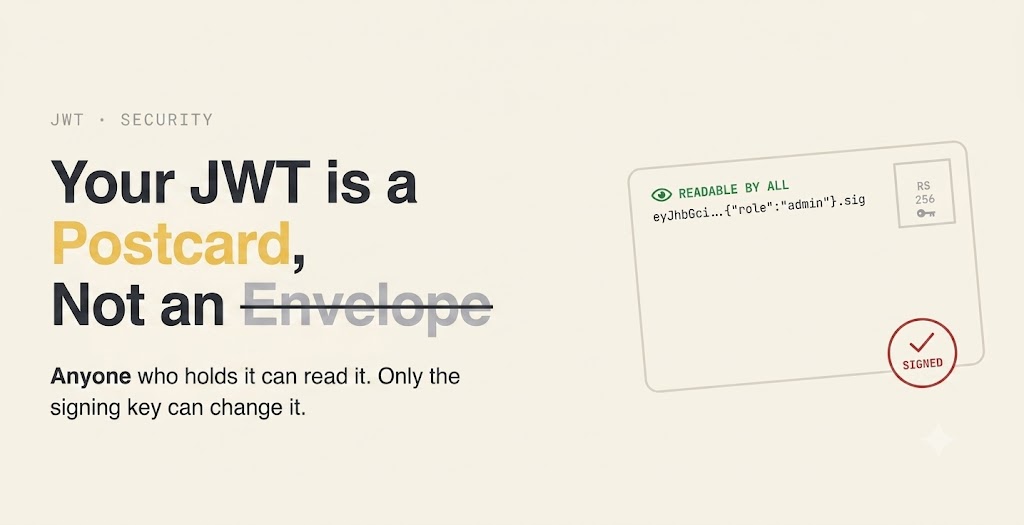 Your JWT is a Postcard, Not an Envelope